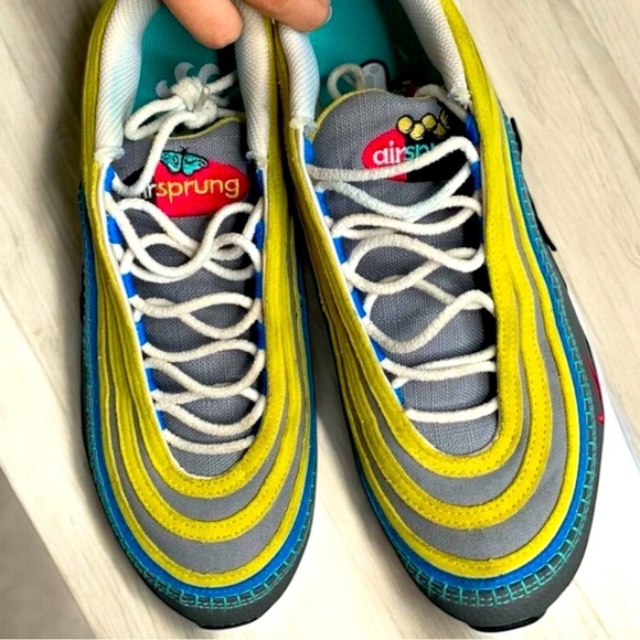 NIKE AIR MAX 97 SE AIR SPRUNG SNEAKERS Iron Grey Size 7 Pre-Owned Colorful - Picture 9 of 16